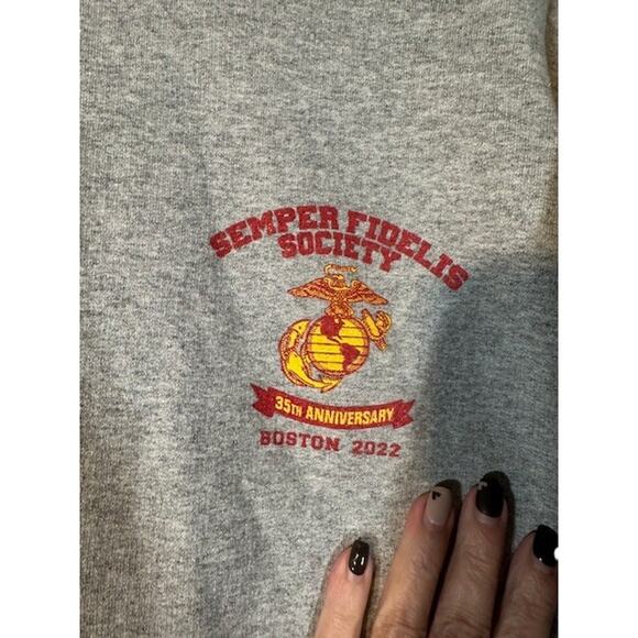 Gildan Gray Semper Fidelis Society 35th Anniversary Boston 2022 Sweatshirt Men L - Picture 3 of 7